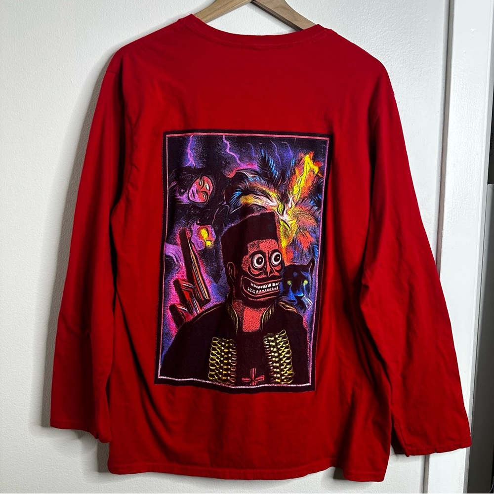 The Weeknd Urban Outfitters Red Long Sleeve Large Top